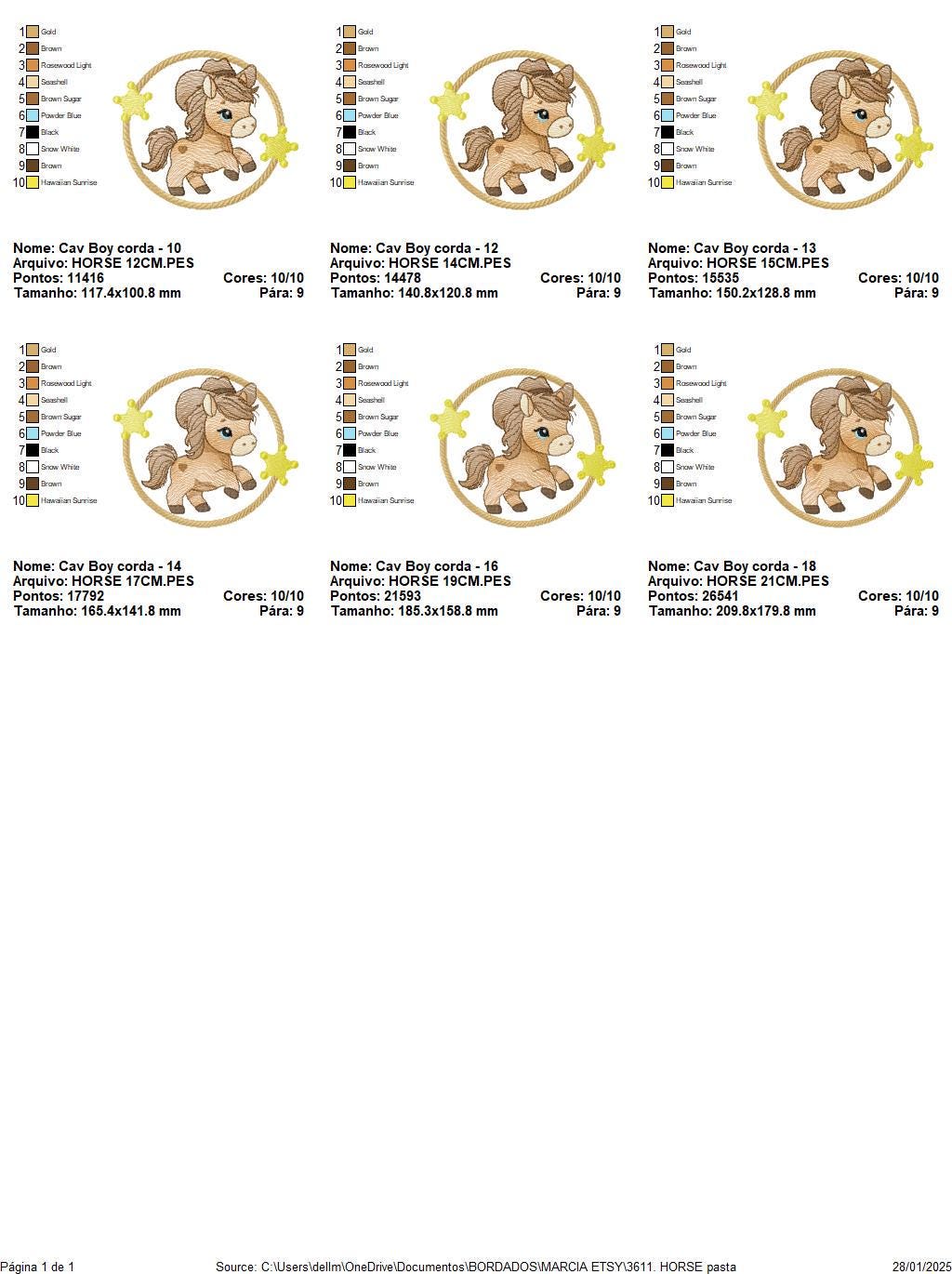 Horse embroidery design - Ranch Farm Animal machine embroidery pattern - Cowboy Horse with hat bandana and frame file - Instant download pes