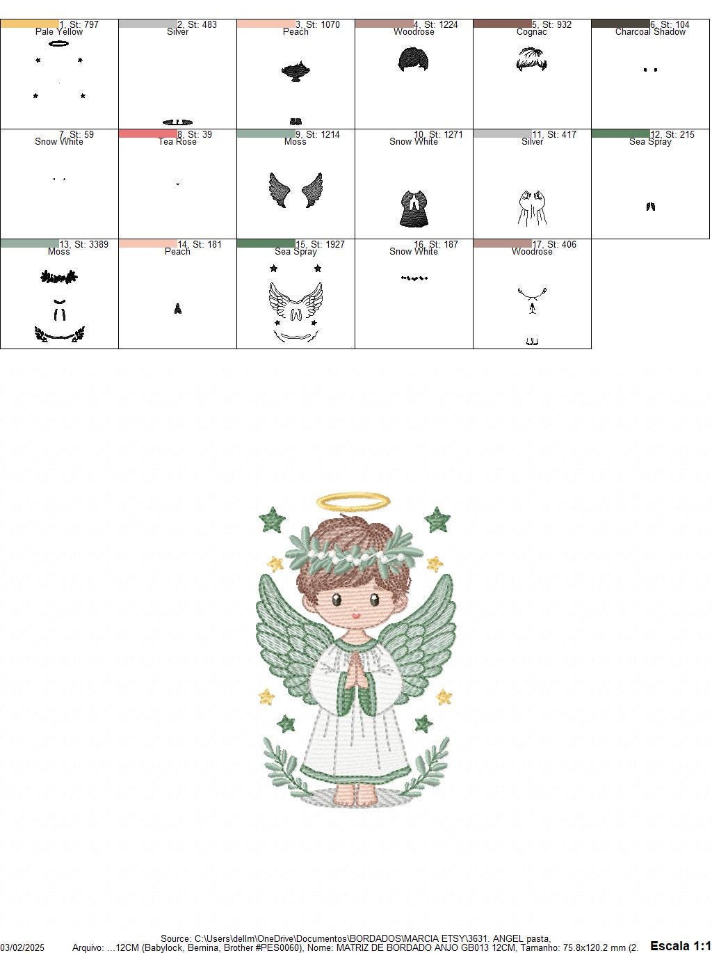 Angel embroidery designs - Angelic Baby boy machine embroidery pattern - Boy with wings and halo embroidery file - instant download pes jef