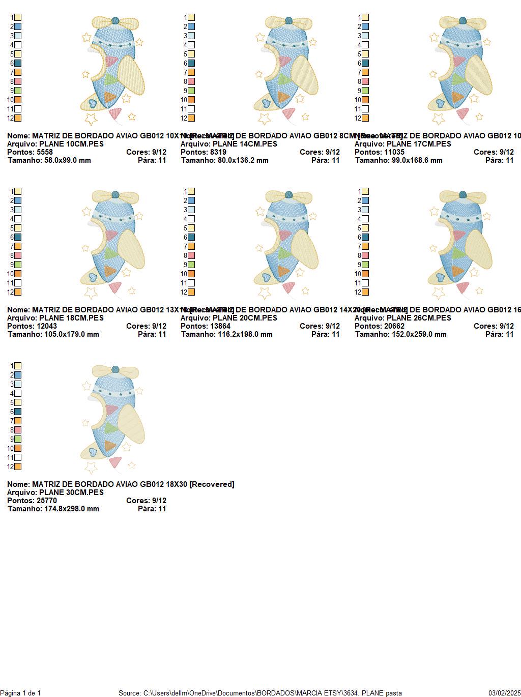 Plane with stars embroidery designs - Colorful Airplane machine embroidery pattern - Vehicle baby boy file - Instant digital download pes