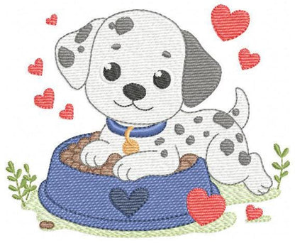 Dalmatian embroidery designs - Puppy Dog machine pattern - Animal House Pet file - Baby girl and boy embroidery - Instant digital download