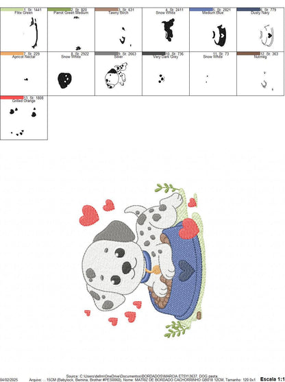 Dalmatian embroidery designs - Puppy Dog machine pattern - Animal House Pet file - Baby girl and boy embroidery - Instant digital download