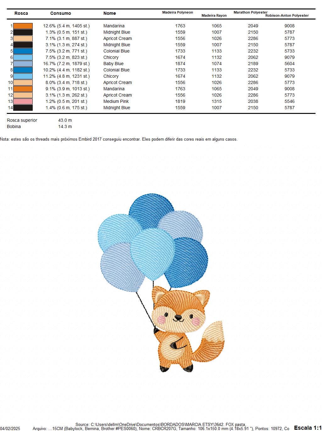 Fox with balloons embroidery designs - Baby boy red fox machine embroidery pattern - Woodland Animal Birthday Party file - Instant download