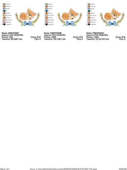 Sleeping Fox embroidery designs - Red Fox with laurel frame machine embroidery pattern - Baby Boy Woodland Animal file - Instant download