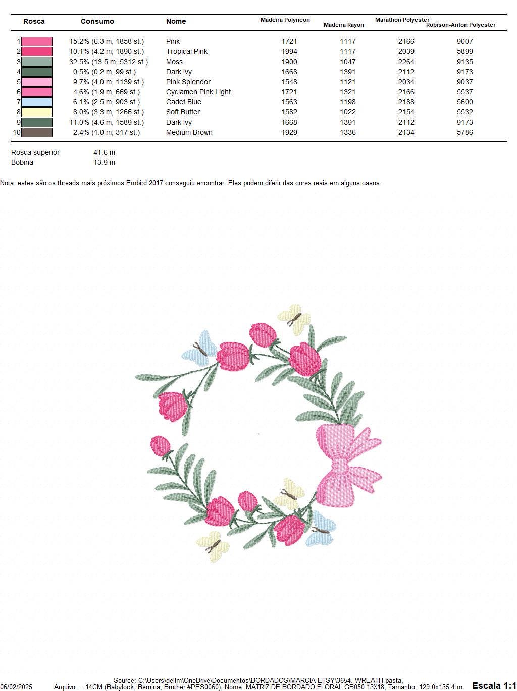 Monogram Floral Frame embroidery designs - Roses Wreath machine embroidery pattern - Flower wreath embroidery file - digital download