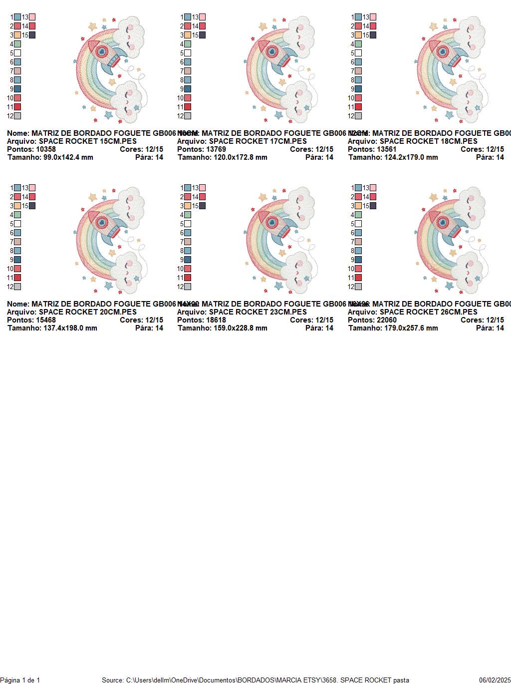 Space Rocket with stars and rainbow embroidery designs - Rocket machine embroidery pattern - Moon and planet file - Instant download pes jef