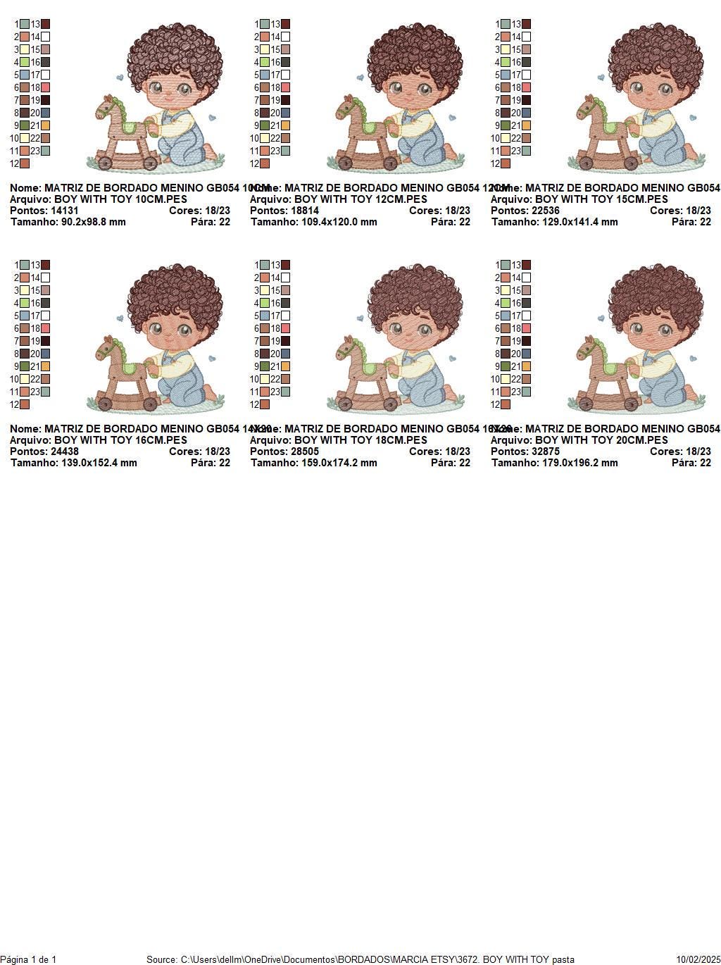 Boy with toy horse embroidery designs - Baby Boy with black curly hair machine embroidery pattern - Kid playing with toys - instant download