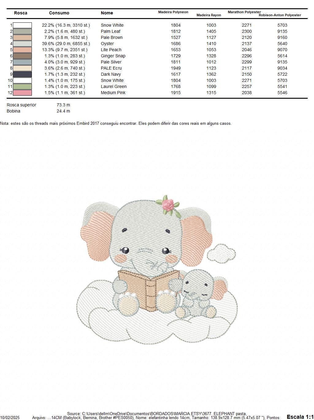 Elephant reading in a cloud embroidery designs - Safari Wild Female Animal machine embroidery pattern - Baby Girl file - Instant download
