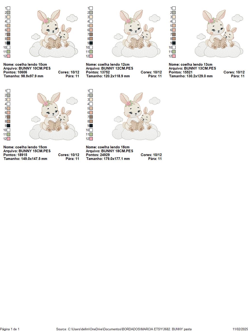 Bunny mother with baby girl embroidery design - Female Rabbit reading a book machine embroidery pattern - Instant download pes jef dst hus