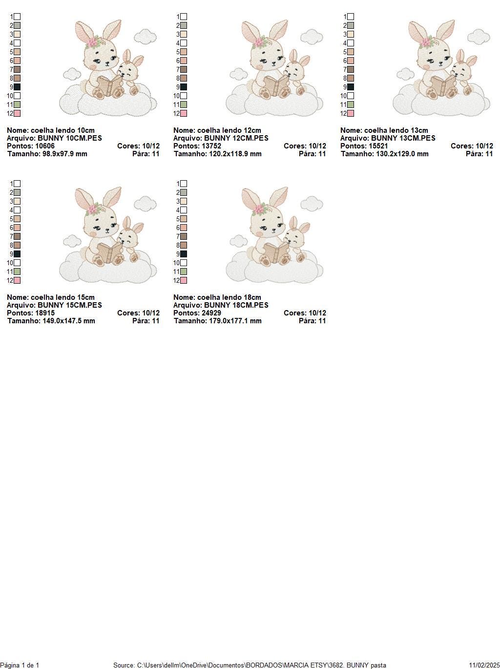 Bunny mother with baby girl embroidery design - Female Rabbit reading a book machine embroidery pattern - Instant download pes jef dst hus