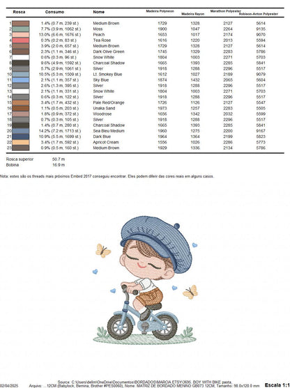 Boy with bike embroidery designs - Baby Boy with beret hat machine embroidery pattern - Bicycle cyclist Biker - Instant digital download