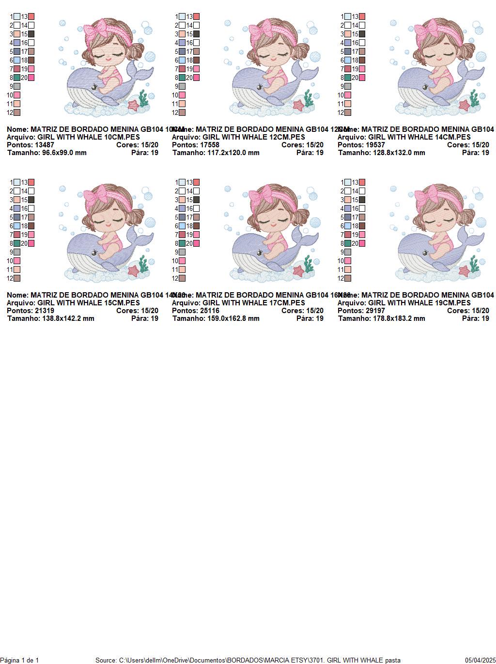 Whale embroidery designs - Diver Swiming Girl machine embroidery pattern - Ocean coral sea algae animal file - Instant download pes jef dst