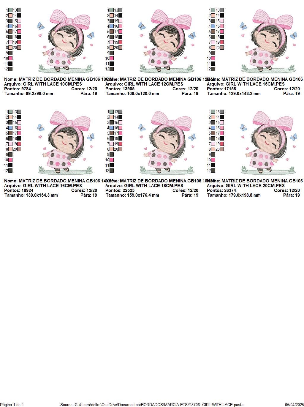 Girl embroidery designs - Baby girl with lace embroidery design machine embroidery pattern - Toddler file - Instant digital download pes jef