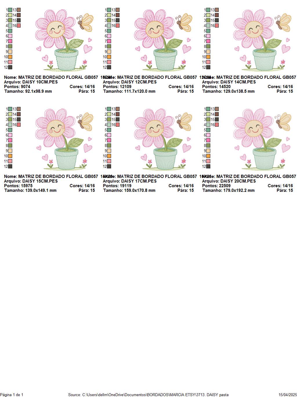 Flower with happy face embroidery designs - Flowerpot machine embroidery pattern - Floral Grandma Kitchen Towel - Instant download pes jef