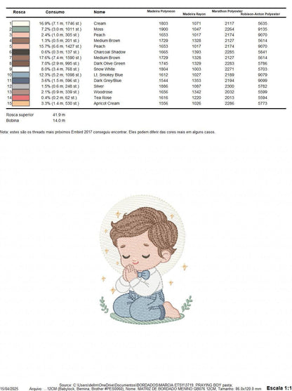 Praying boy embroidery designs - First Communion machine embroidery pattern - Christian Religious children file - Instant download pes jef