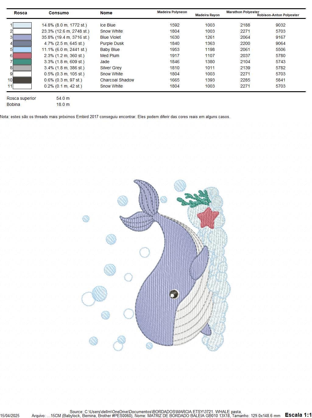 Whale embroidery designs - Ocean Animal Big Fish machine embroidery pattern - Sea Life Baby Boy file - Instant digital download pes jef dst
