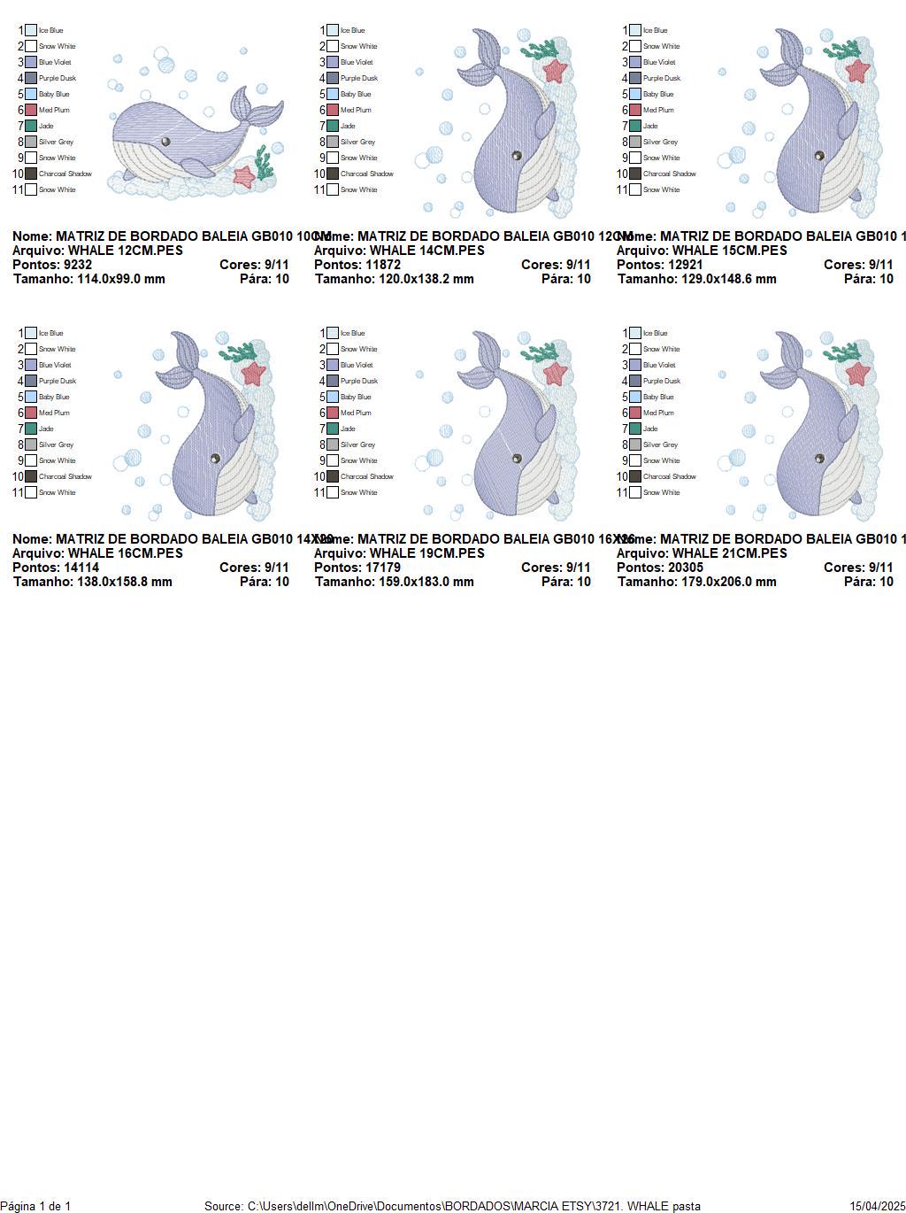 Whale embroidery designs - Ocean Animal Big Fish machine embroidery pattern - Sea Life Baby Boy file - Instant digital download pes jef dst