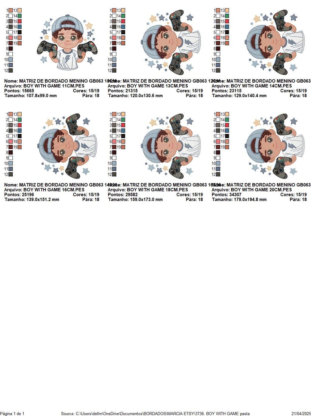 Boy with videogame embroidery designs - Baby Boy gamer with cap machine embroidery pattern - Instant digital download pes jef dst hus vp3