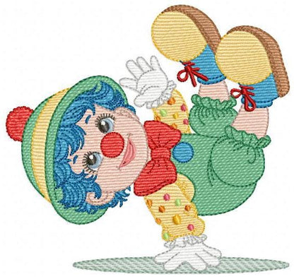 Circus Clown embroidery designs - Clown with funny hat machine embroidery pattern - Baby Boy Birthday file - instant digital download pes