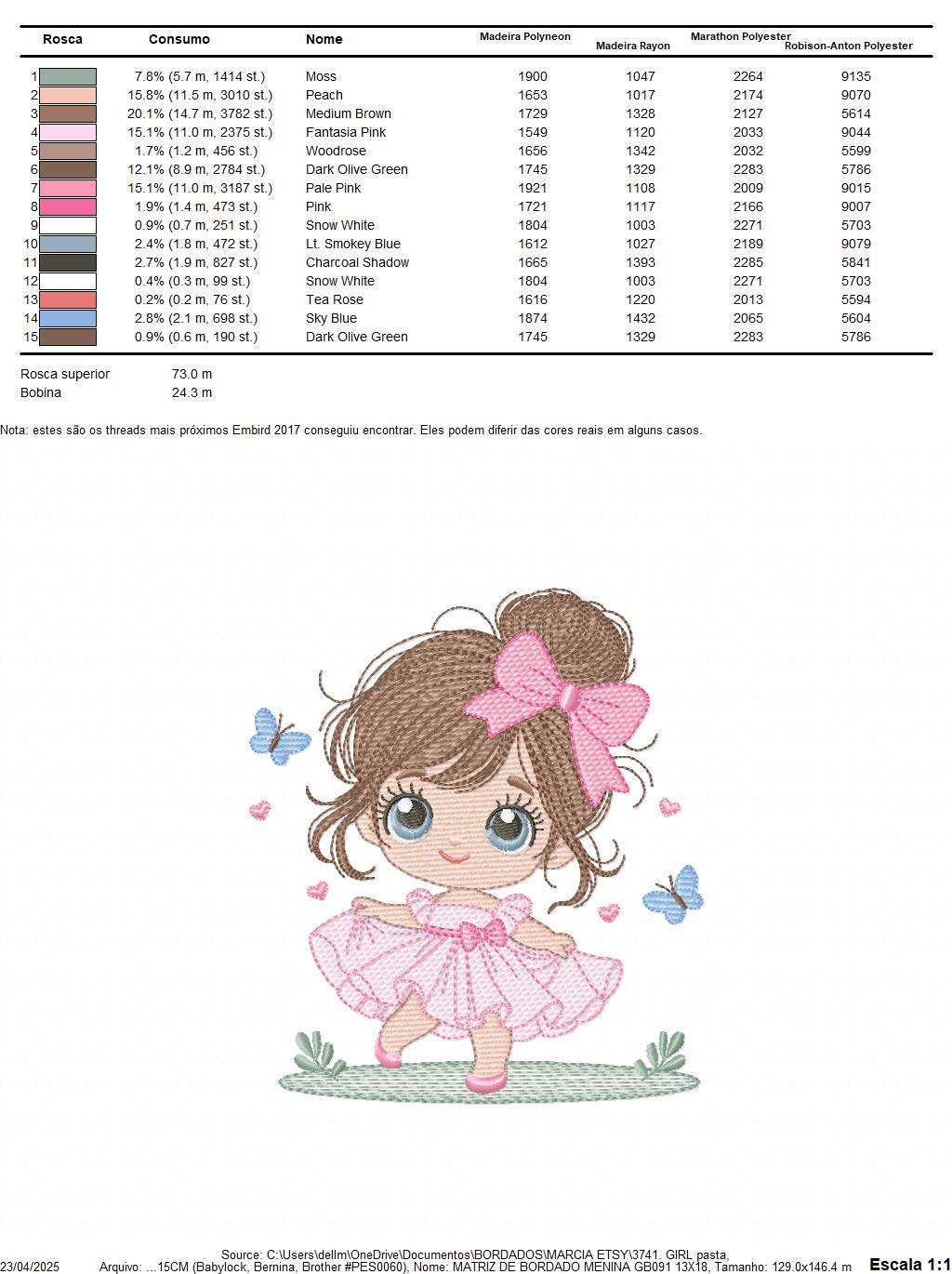 Young Girl with dress embroidery designs - Baby girl with long hair and bow machine embroidery pattern - Party dress file - Instant download