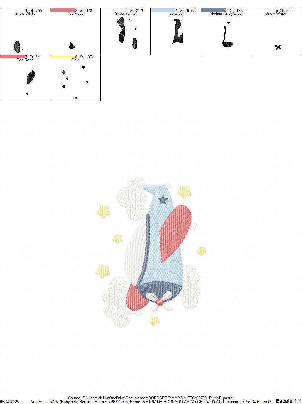 Plane embroidery designs - Airplane with clouds and stars machine embroidery pattern - Vehicle Sky Baby boy file - Instant download pes jef