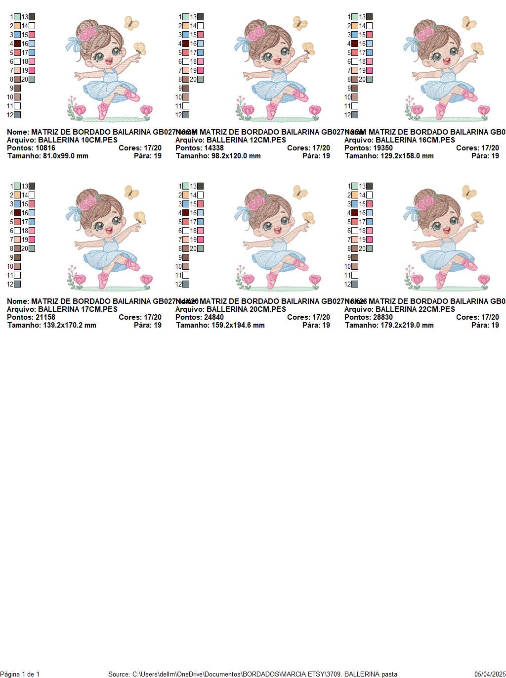 Ballerina embroidery designs - Ballet dancer with flowers machine embroidery pattern - Baby girl file - Instant digital download pes jef dst