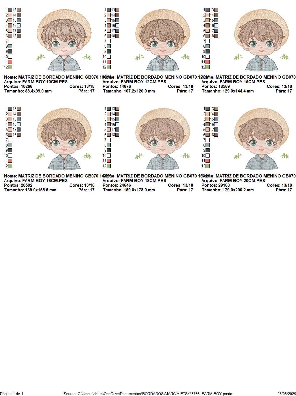 Baby Boy Farmer embroidery design - Cowboy machine embroidery pattern - Wrangler Ranch Horse Farm file - Instant download pes jef dst hus