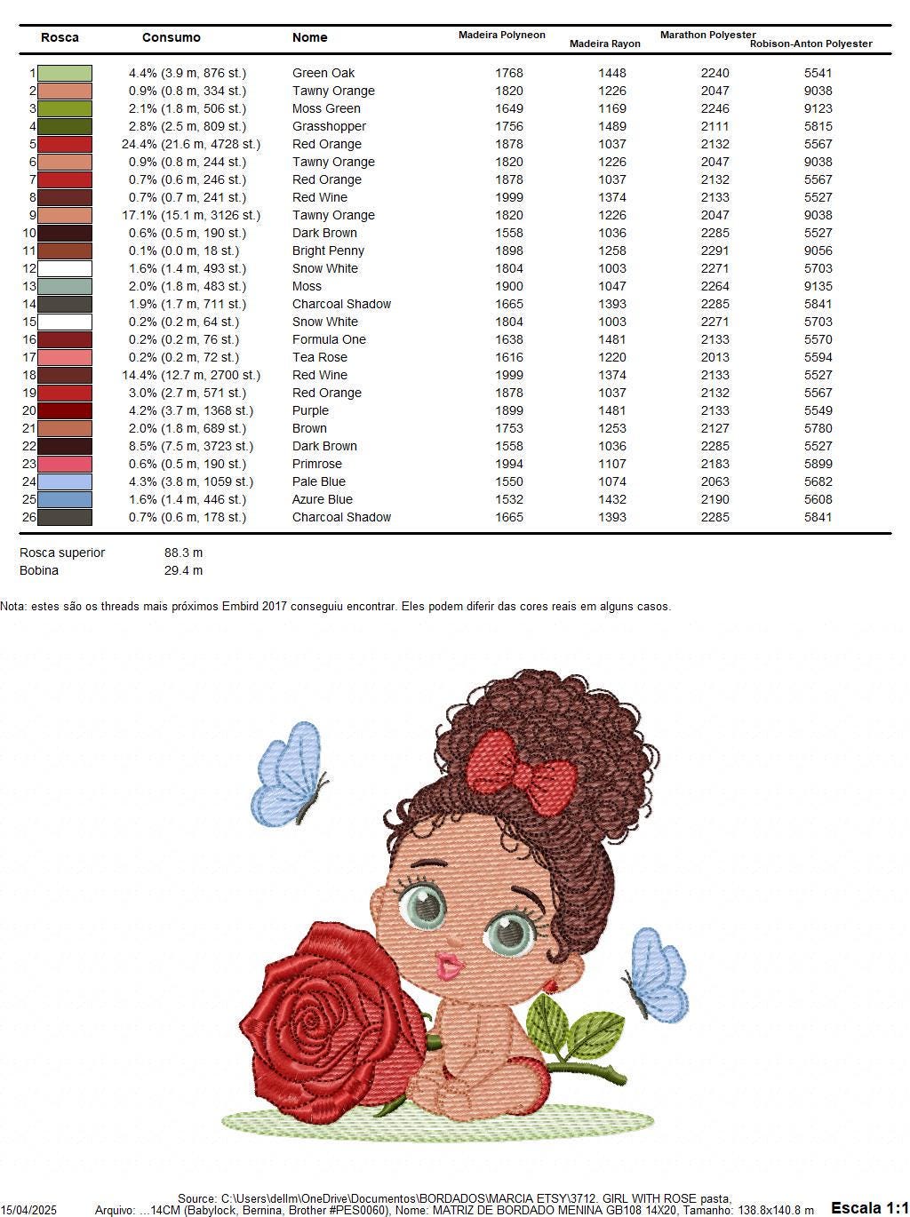 Baby Girl with Black Curly Long Hair embroidery designs - Girl with lace and rose machine embroidery pattern - Instant download pes jef