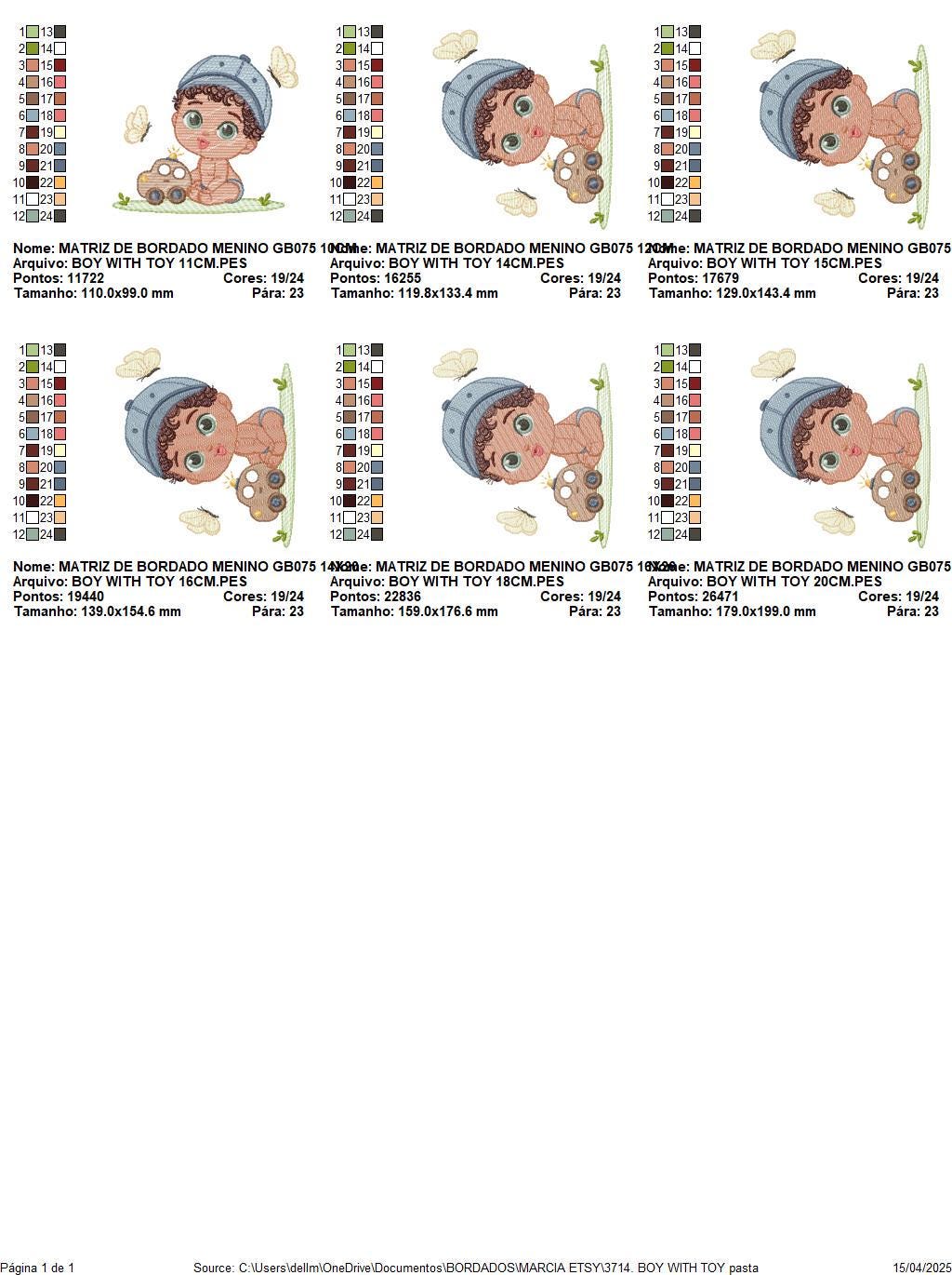 Baby Boy with toy car embroidery designs - Toddler playing machine embroidery pattern - Boy with cap and black curly hair - Instant download