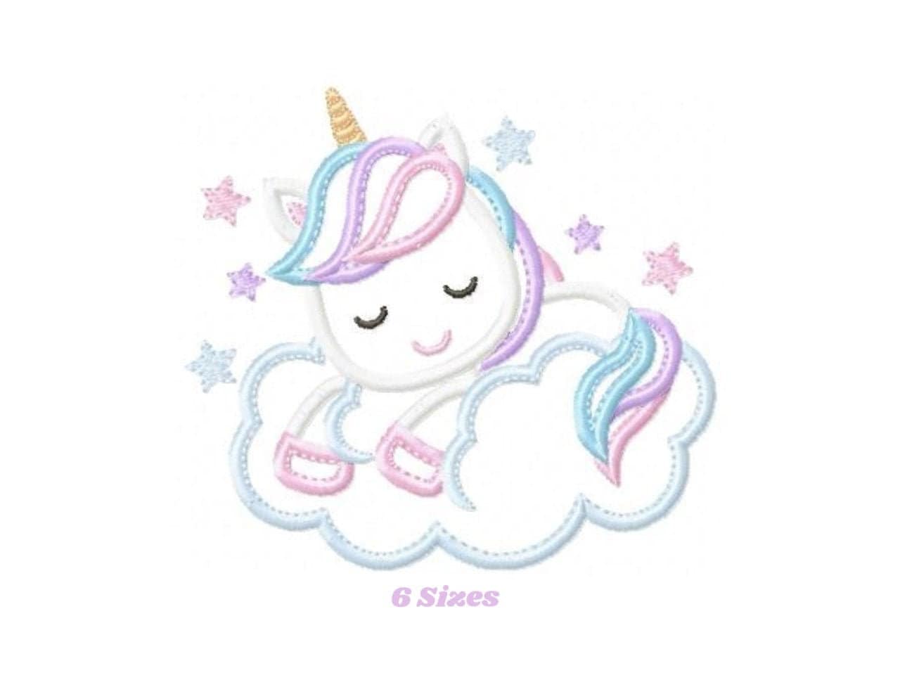 Unicorn embroidery designs - Girl embroidery design machine embroidery pattern - Baby embroidery file - instant download unicorn applique