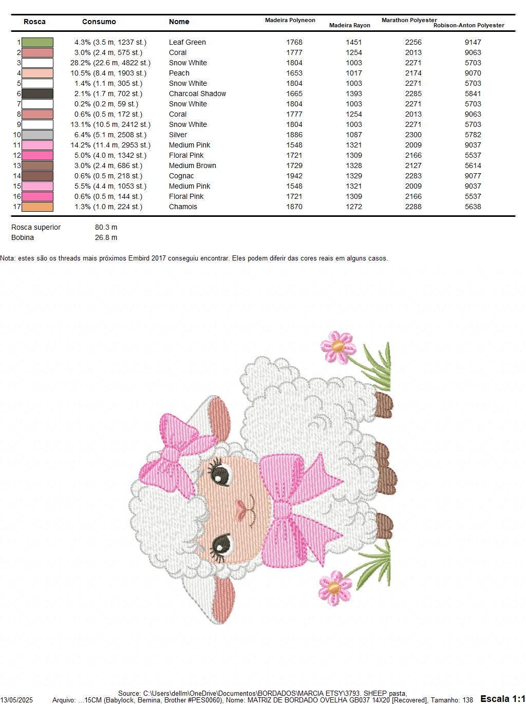 Baby Sheep with lace embroidery design - Lamb machine embroidery pattern - Baby girl file - Instant digital download pes jef dst hus vp3 xxx