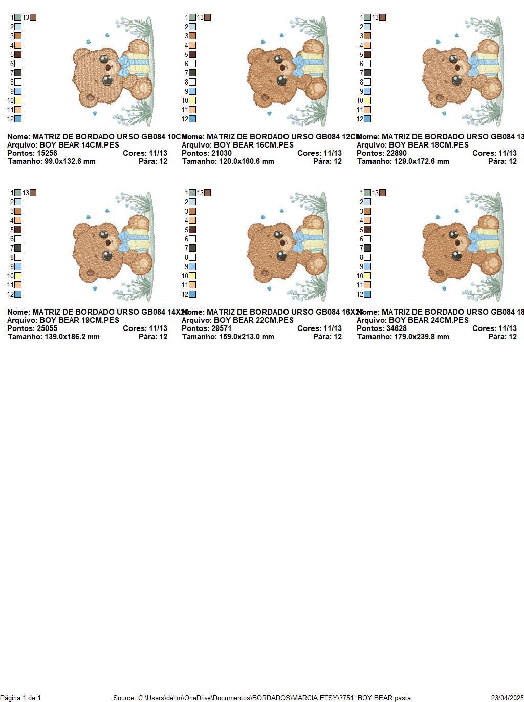 Birthday Teddy Bear embroidery designs - Baby boy Bear with gift machine embroidery pattern - Cute Teddy Bear file - Instant download pes