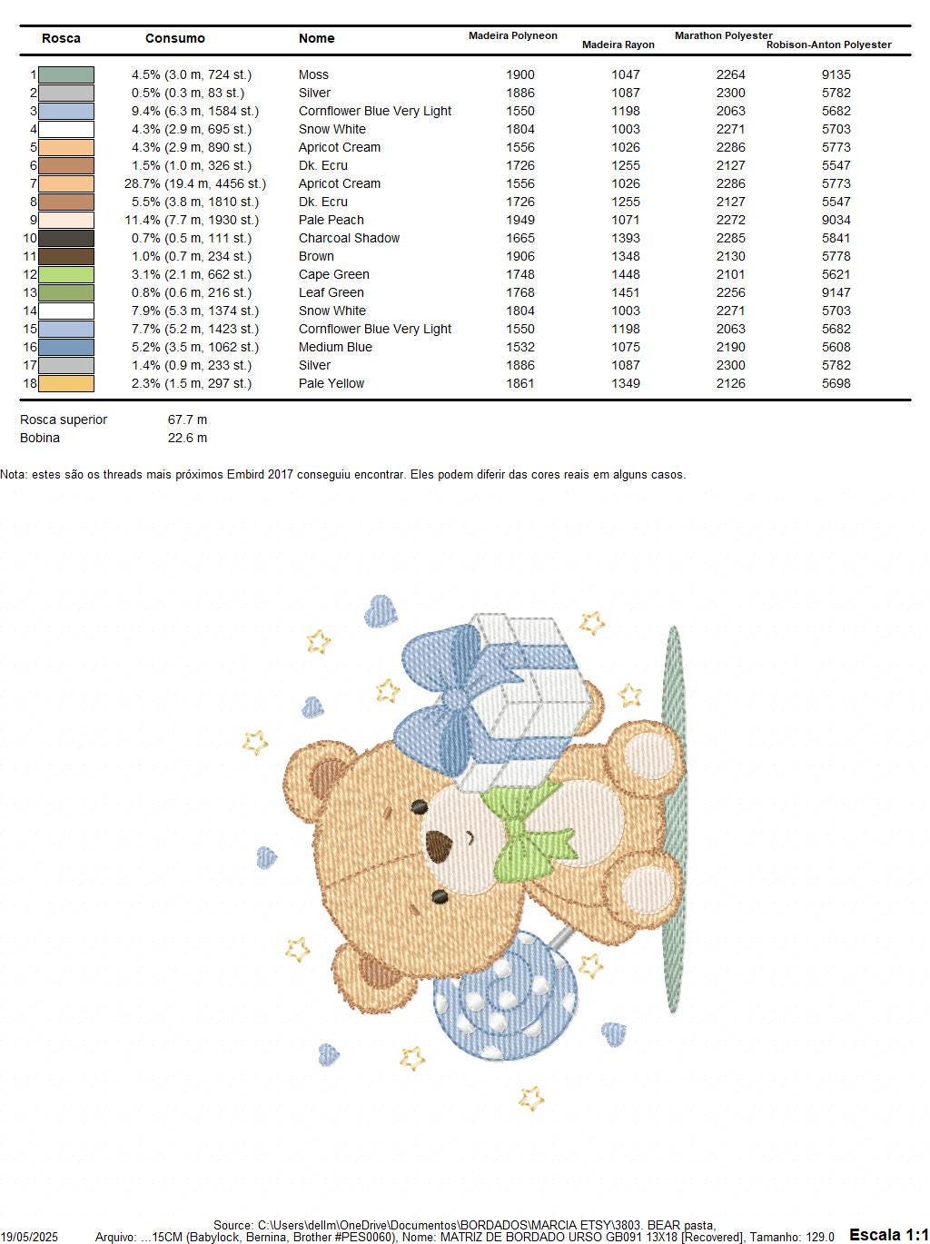 Birthday Teddy Bear embroidery designs - Baby boy Bear with gift machine embroidery pattern - Cute Teddy Bear file - Instant download pes