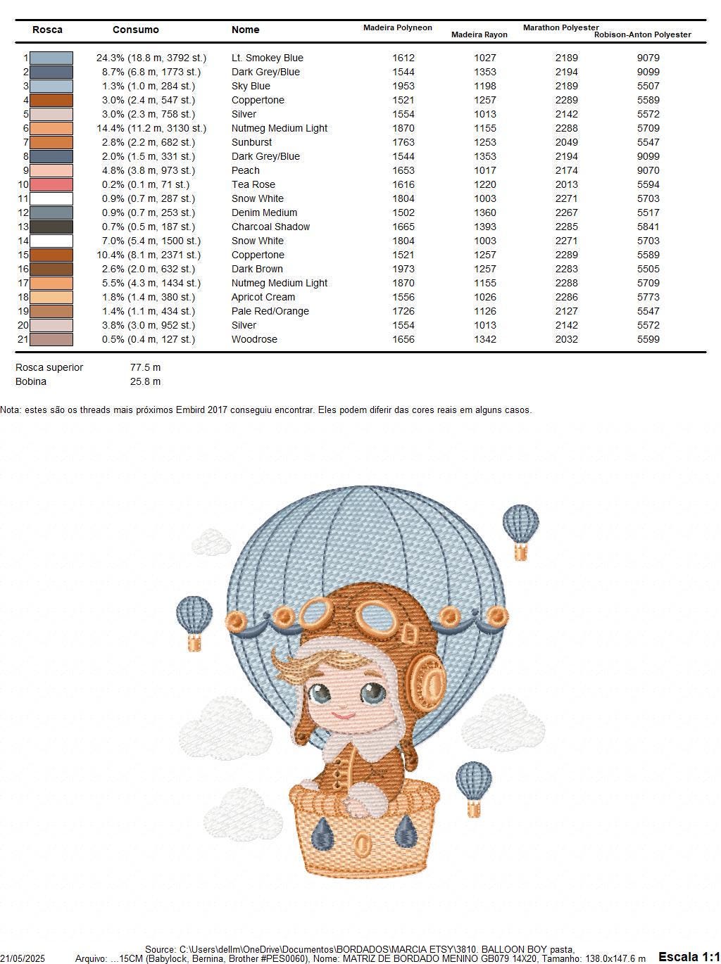 Hot air Balloon embroidery designs - Baby Boy in a Balloon with clouds machine embroidery pattern - Instant digital download pes jef dst vp3