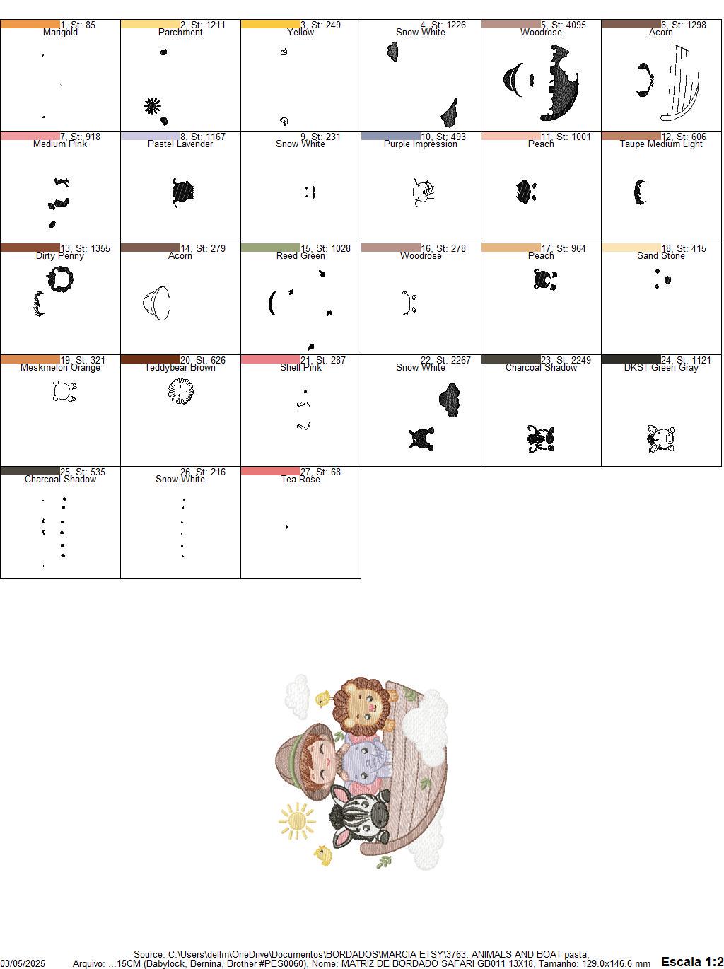 Safari Wild Animal embroidery designs - Elephant Zebra Lion in a boat machine embroidery pattern - Baby Boy Explorer file - Instant download