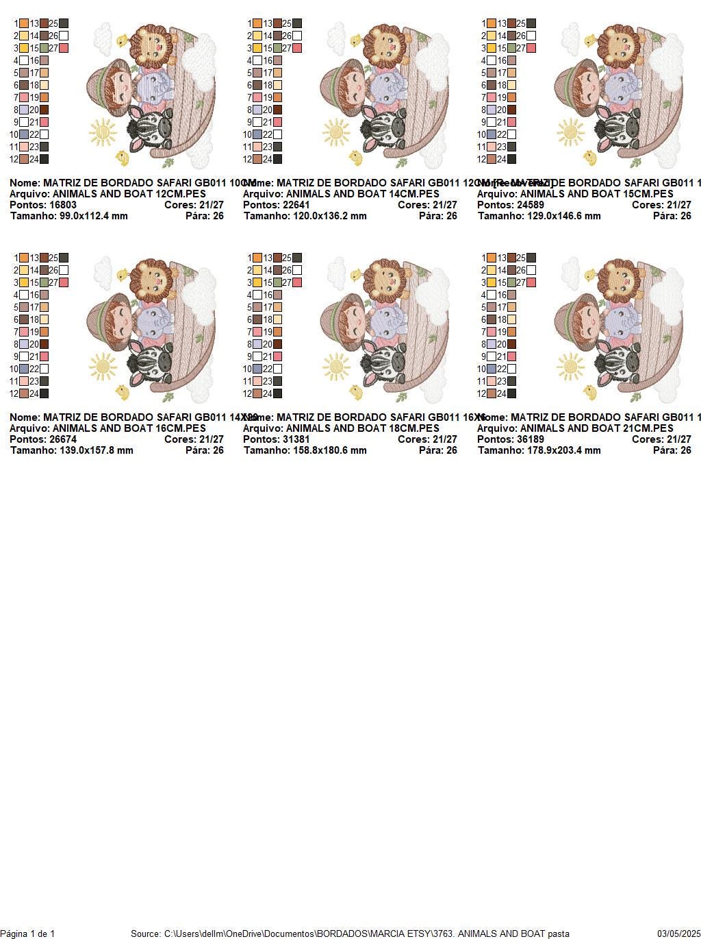 Safari Wild Animal embroidery designs - Elephant Zebra Lion in a boat machine embroidery pattern - Baby Boy Explorer file - Instant download