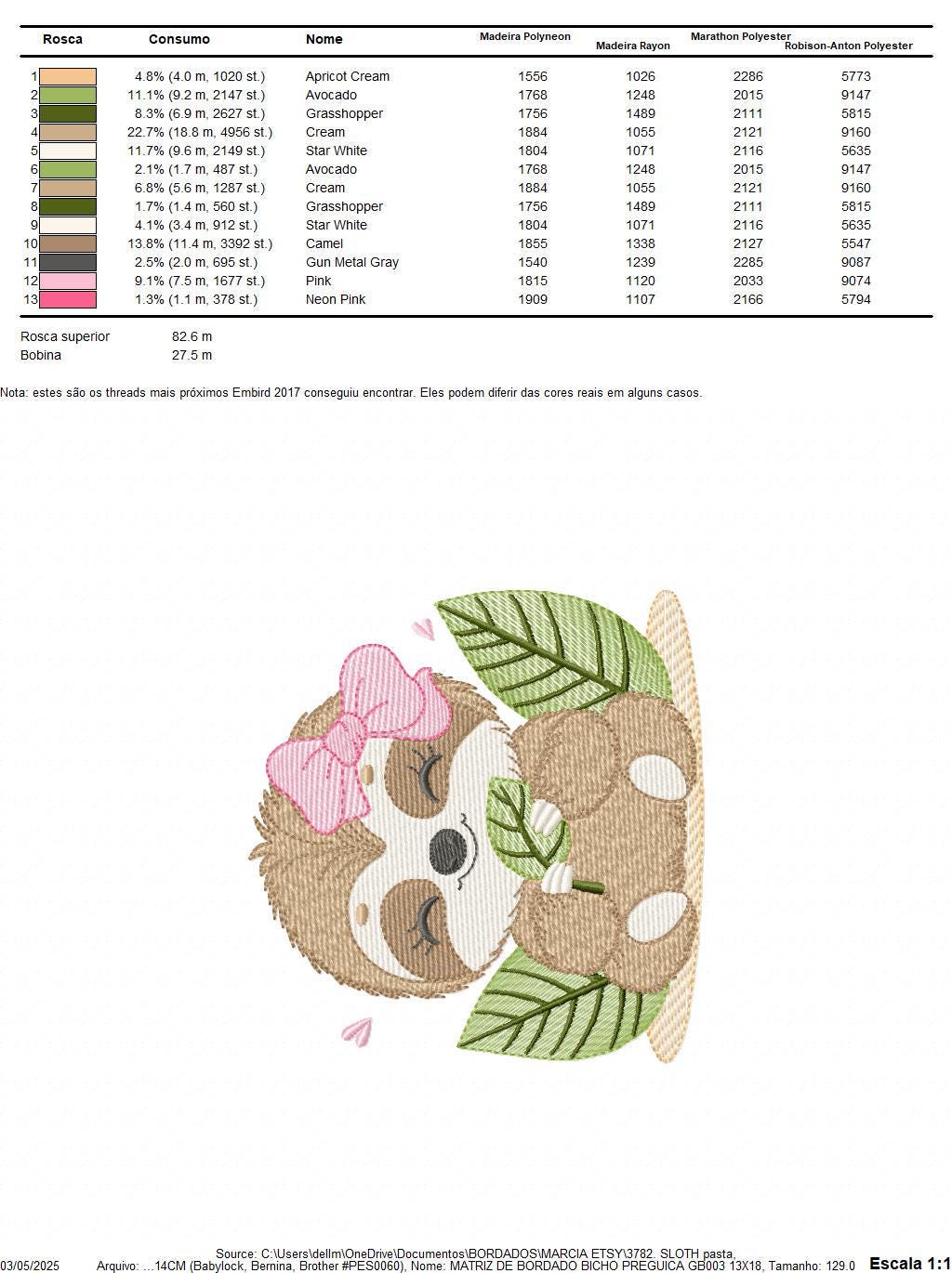 Sloth embroidery designs - Wild animal with bow lace machine embroidery pattern - Baby boy file - Instant digital download pes jef hus dst