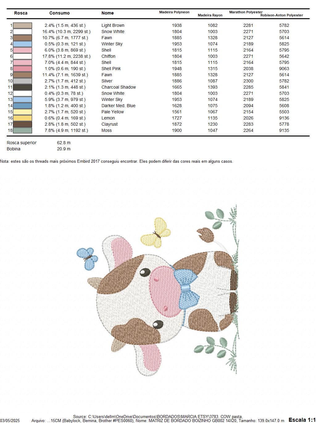 Cow embroidery design - Farm Animal with bow tie and butterflies machine embroidery pattern - Farm Baby Boy file - Instant download pes jef