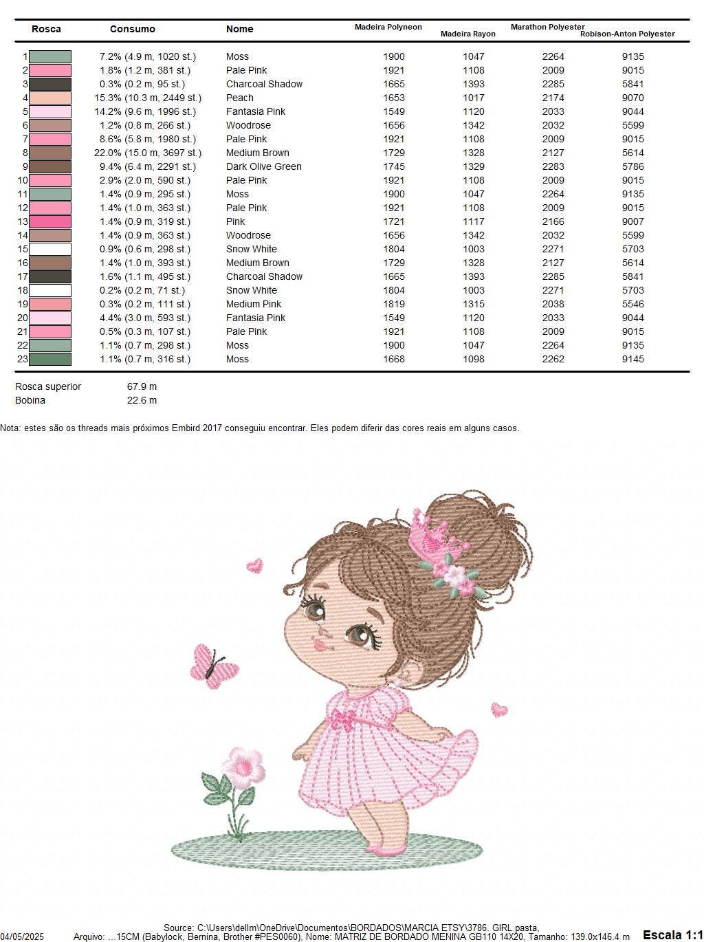 Princess with crown embroidery designs - Baby Girl with pink dress machine embroidery pattern - Girl with flowers - Instant download pes jef