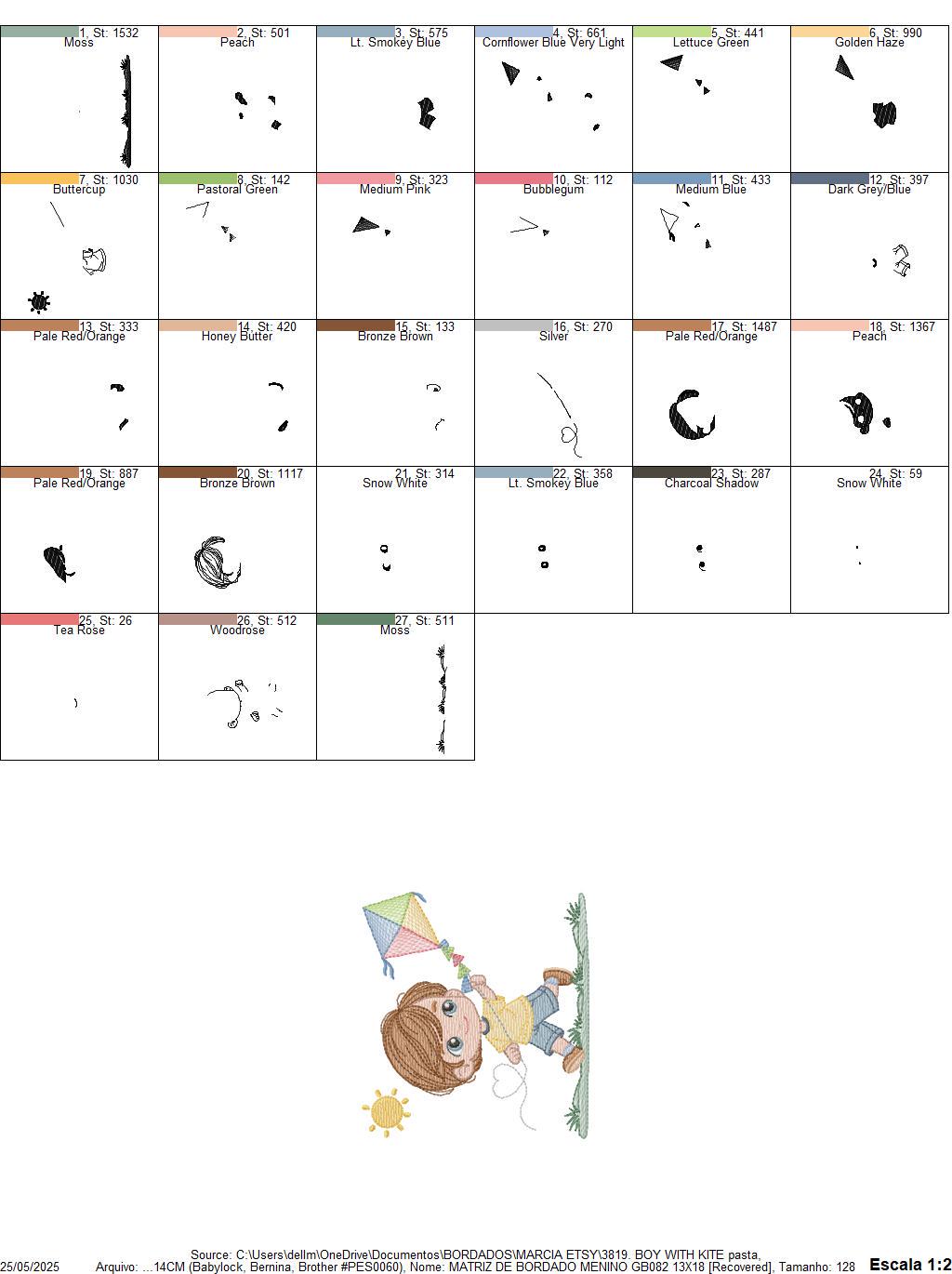 Boy playing with Kite embroidery designs - Baby Boy machine embroidery pattern - Kid Toy file - Sky with sun and grass - Instant download