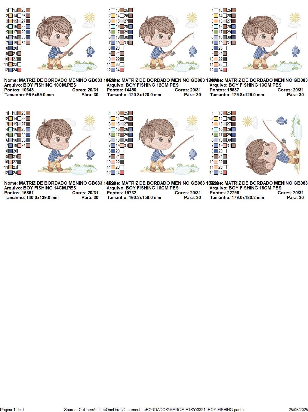 Baby boy fishing embroidery design - Fisherman boy machine embroidery pattern - Children toddler playing sun grass file - Instant download