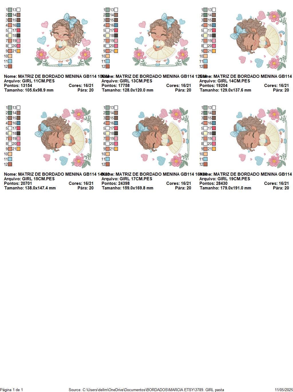 Baby Girl with Black Curly Long Hair embroidery designs - Girl with lace and flowers machine embroidery pattern - Instant download pes jef