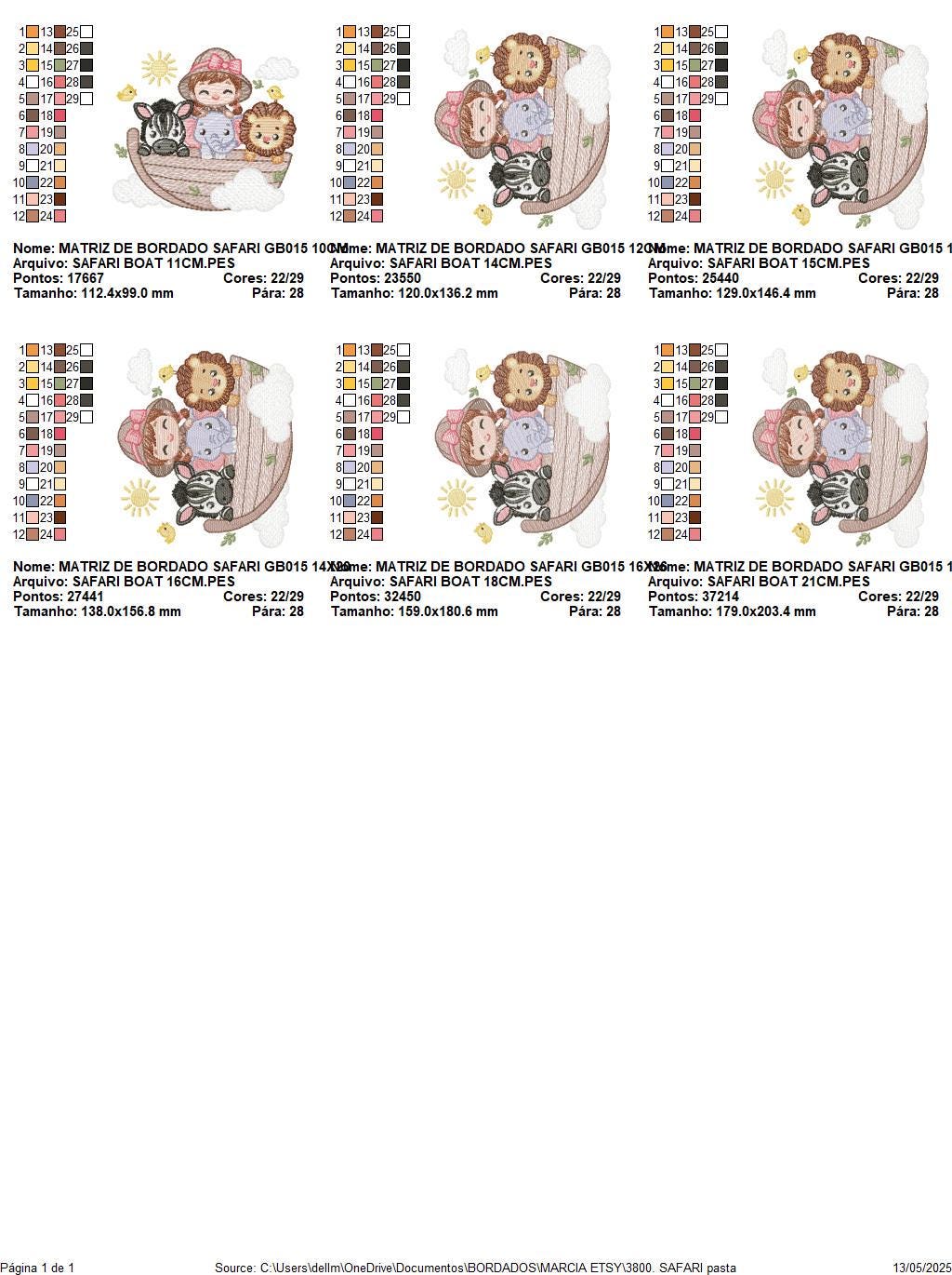 Safari Wild Animal embroidery designs - Elephant Zebra Lion in a boat machine embroidery pattern - Baby Girl Explorer - Instant download pes