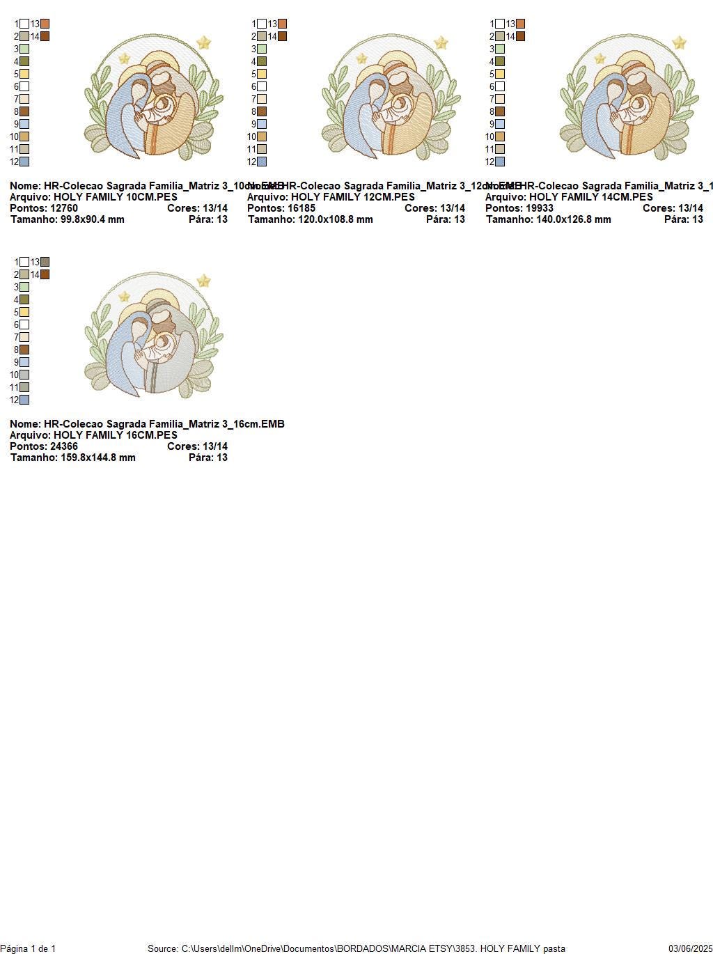 Holy Family embroidery designs - Mary, Joseph, and Baby Jesus machine embroidery pattern - Catholic Religious file - Instant download pes