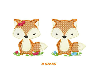 Red Fox embroidery designs - Fox embroidery design machine embroidery pattern - Woodland animals embroidery file - rippled instant download