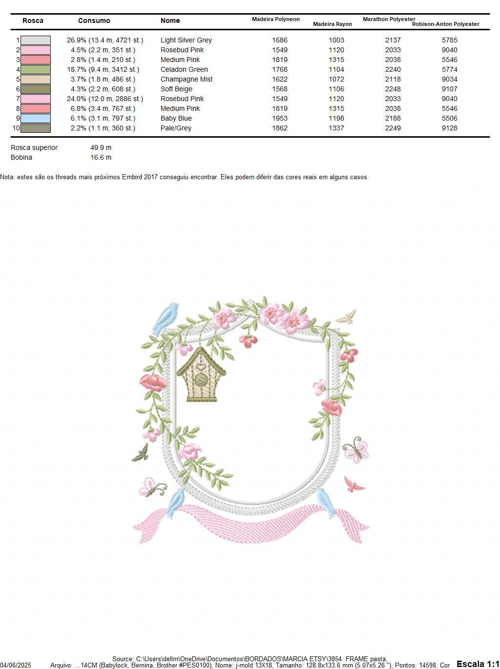 Birdhouse with flowers frame embroidery designs - Flower Monogram frame machine embroidery pattern - Floral Wreath Frame - instant download