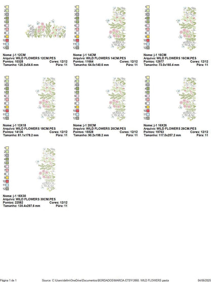 Flower garden embroidery designs - Butterfly floral spring garden machine embroidery pattern - Kitchen towel file - instant download pes jef
