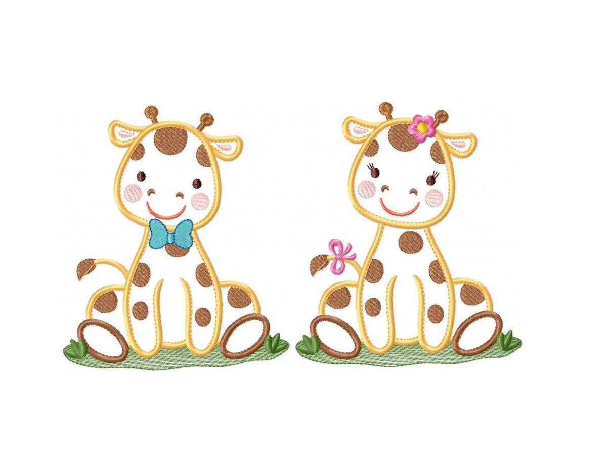 Giraffe embroidery design - Animal embroidery designs machine embroidery pattern - Baby boy embroidery file - Giraffe applique digital file