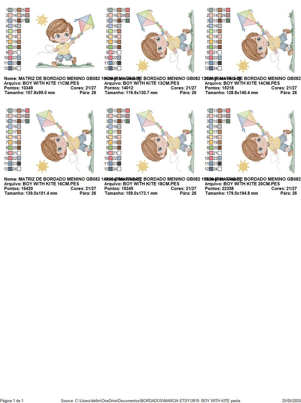 Boy playing with Kite embroidery designs - Baby Boy machine embroidery pattern - Kid Toy file - Sky with sun and grass - Instant download