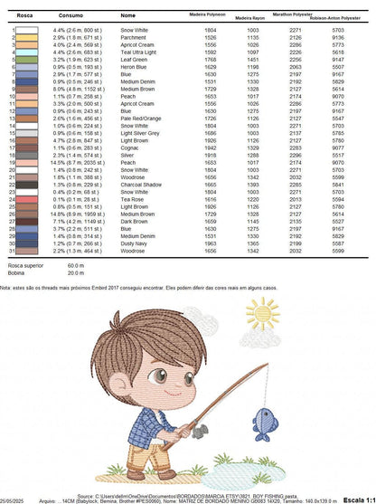 Baby boy fishing embroidery design - Fisherman boy machine embroidery pattern - Children toddler playing sun grass file - Instant download