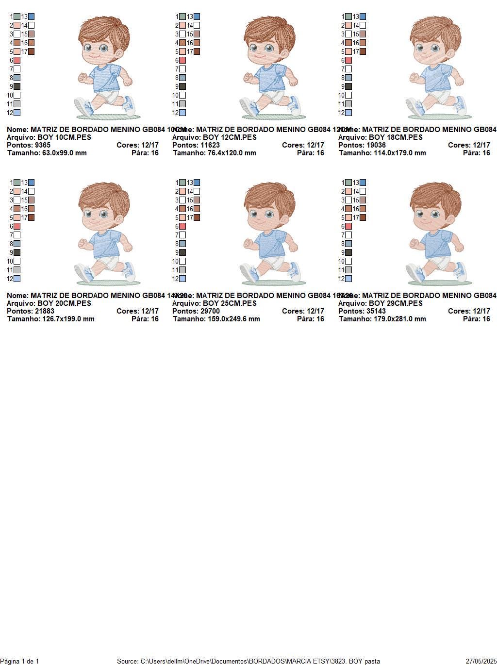 Baby boy embroidery design - School Boy running machine embroidery pattern - Kid with sneakers file - Instant digital download pes jef dst